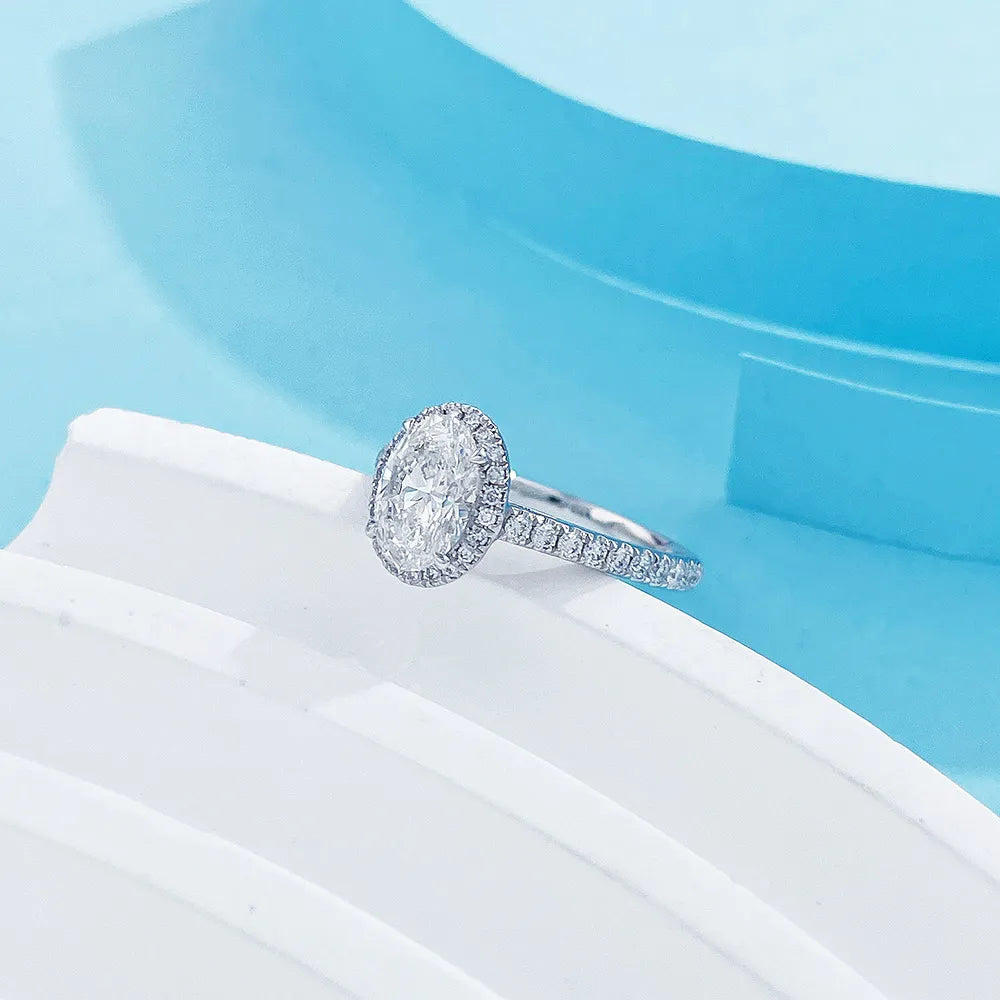 1.01 ct Statement Four-Prong Oval-Cut Lab-Grown Diamond Ring in PT950 Platinum – APYFR0031-PT