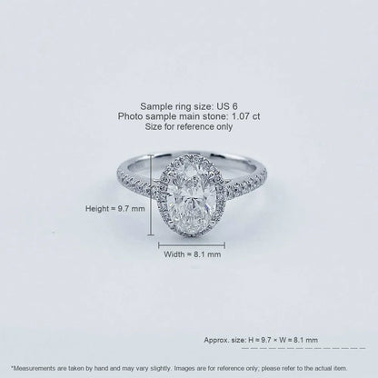 1.01 ct Statement Four-Prong Oval-Cut Lab-Grown Diamond Ring in PT950 Platinum – APYFR0031-PT