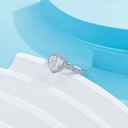 1.06 ct Three-Prong Heart-Cut Lab-Grown Diamond Ring in PT950 Platinum – APYFR0032-PT