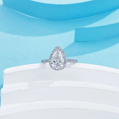 1.07 ct Statement Pear-Cut Lab-Grown Diamond Ring in PT950 Platinum