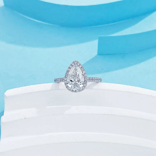 1.07 ct Statement Pear-Cut Lab-Grown Diamond Ring in PT950 Platinum