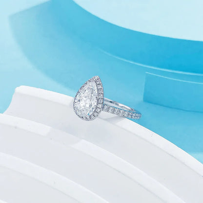 1.07 ct Statement Pear-Cut Lab-Grown Diamond Ring in PT950 Platinum