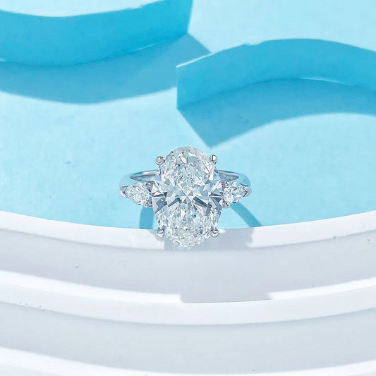2.27 ct Statement Oval-Cut Lab-Grown Diamond Ring in PT950 Platinum