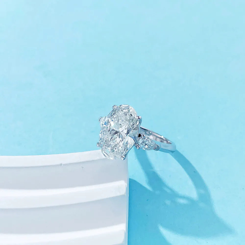 2.27 ct Statement Oval-Cut Lab-Grown Diamond Ring in PT950 Platinum