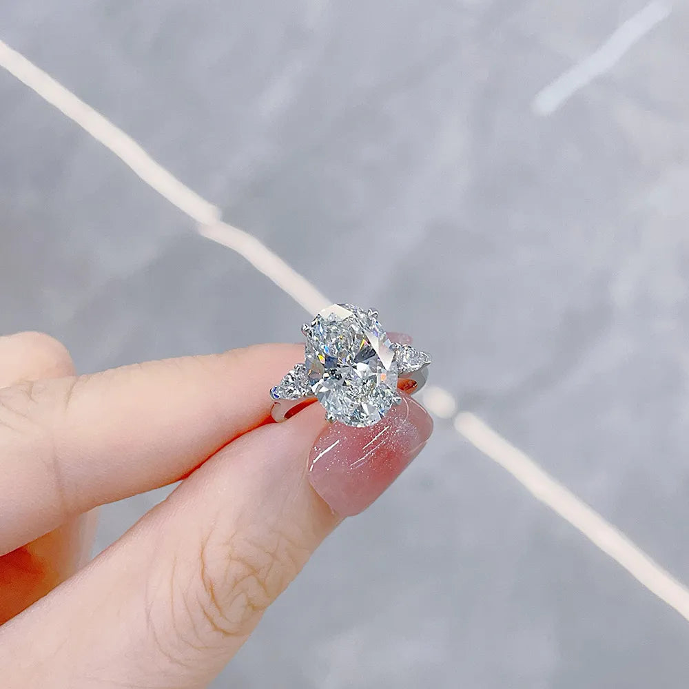 2.27 ct Statement Oval-Cut Lab-Grown Diamond Ring in PT950 Platinum