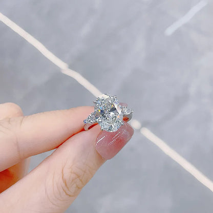 2.27 ct Statement Oval-Cut Lab-Grown Diamond Ring in PT950 Platinum