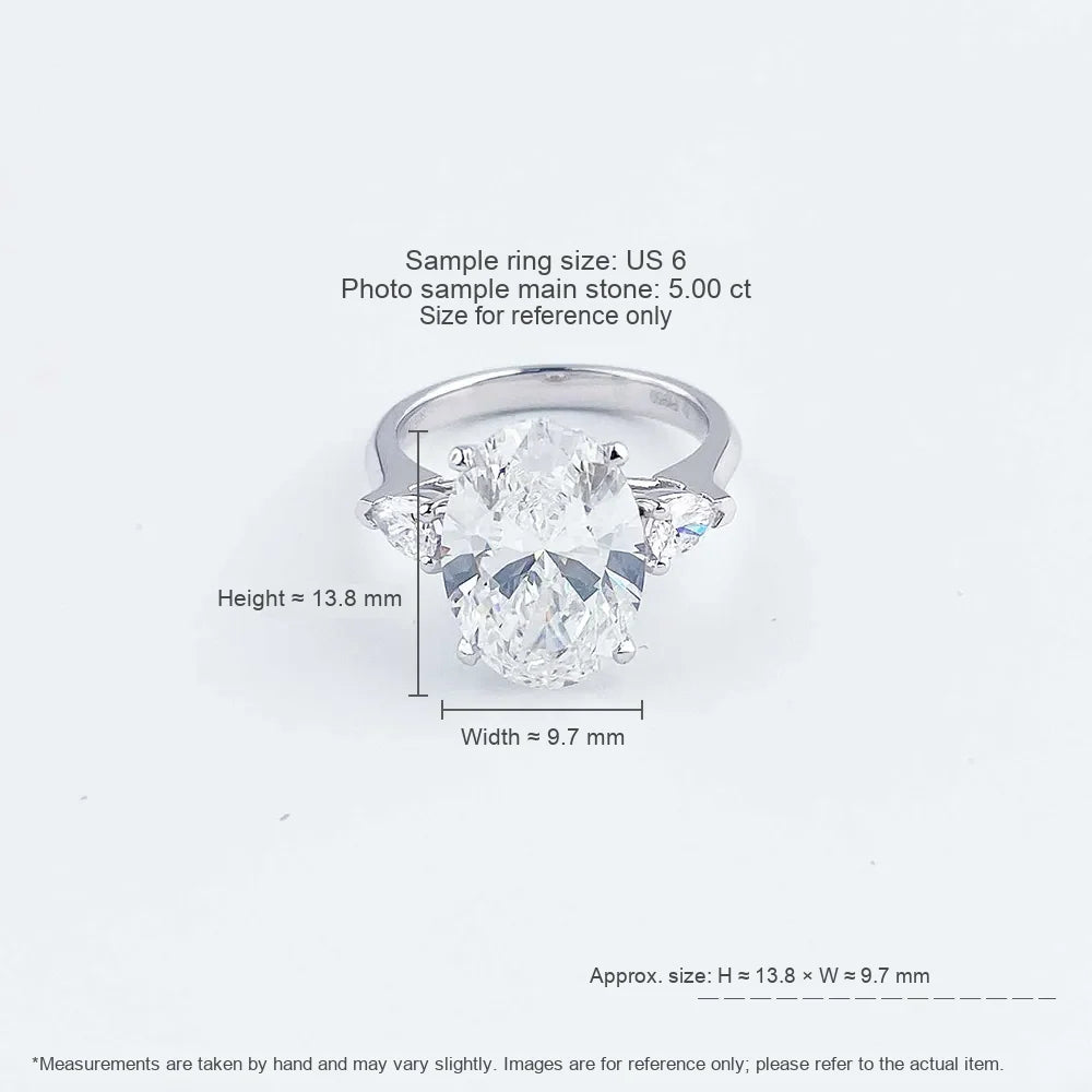 2.27 ct Statement Oval-Cut Lab-Grown Diamond Ring in PT950 Platinum