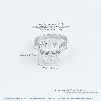 2.27 ct Statement Oval-Cut Lab-Grown Diamond Ring in PT950 Platinum