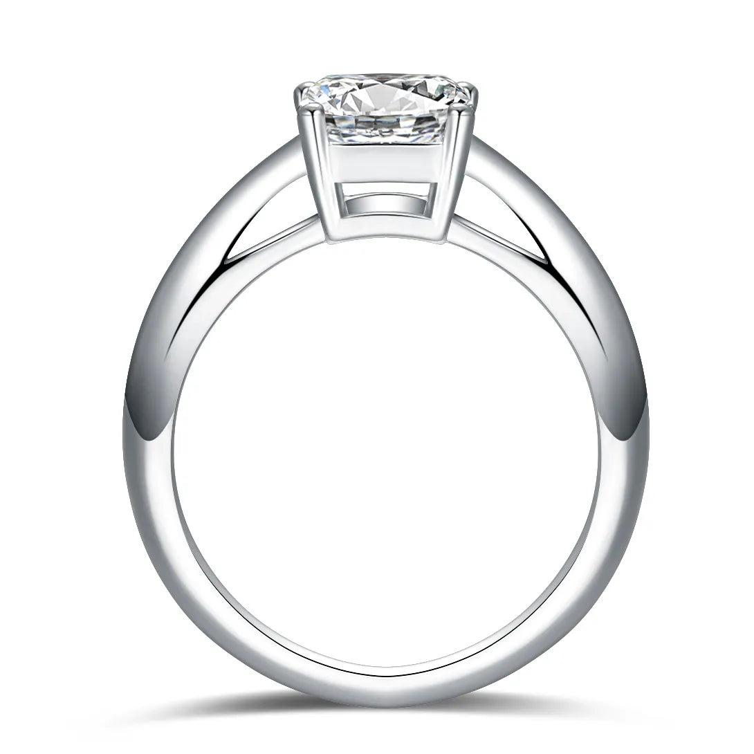2.08 ct Vintage Emerald-Cut Lab-Grown Diamond Ring in PT950 Platinum