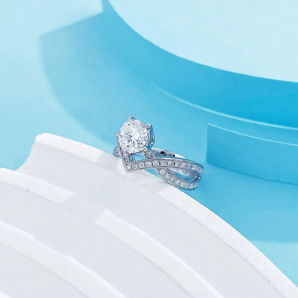 1.07 ct Round-Cut Lab-Grown Diamond Ring in PT950 Platinum – APYFR0044-PT