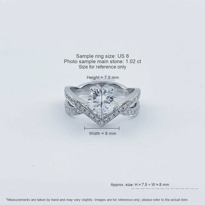 1.07 ct Round-Cut Lab-Grown Diamond Ring in PT950 Platinum – APYFR0044-PT