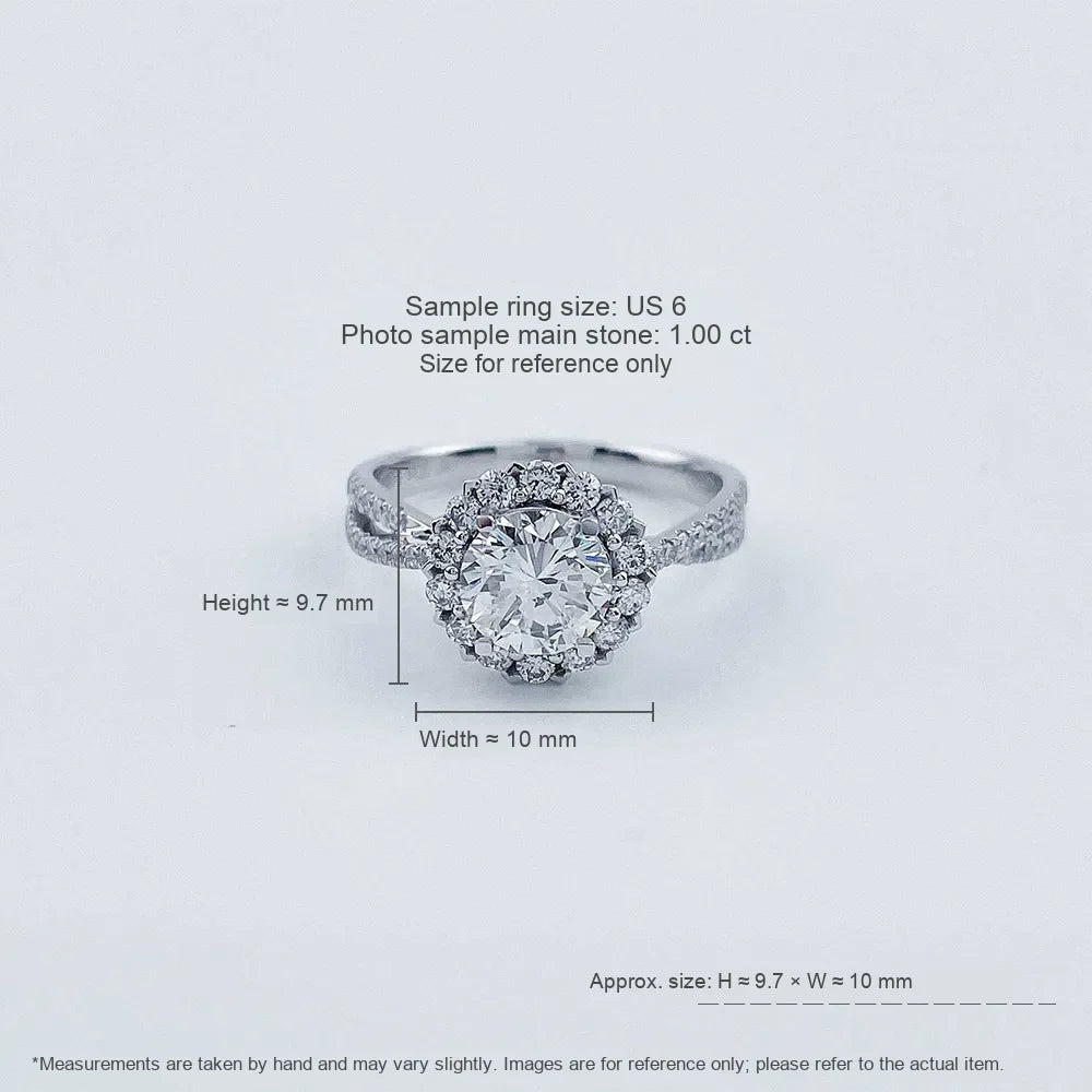 1.01 ct Statement Four-Prong Round-Cut Lab-Grown Diamond Ring in PT950 Platinum – APYFR0045-PT