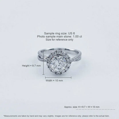 1.01 ct Statement Four-Prong Round-Cut Lab-Grown Diamond Ring in PT950 Platinum – APYFR0045-PT