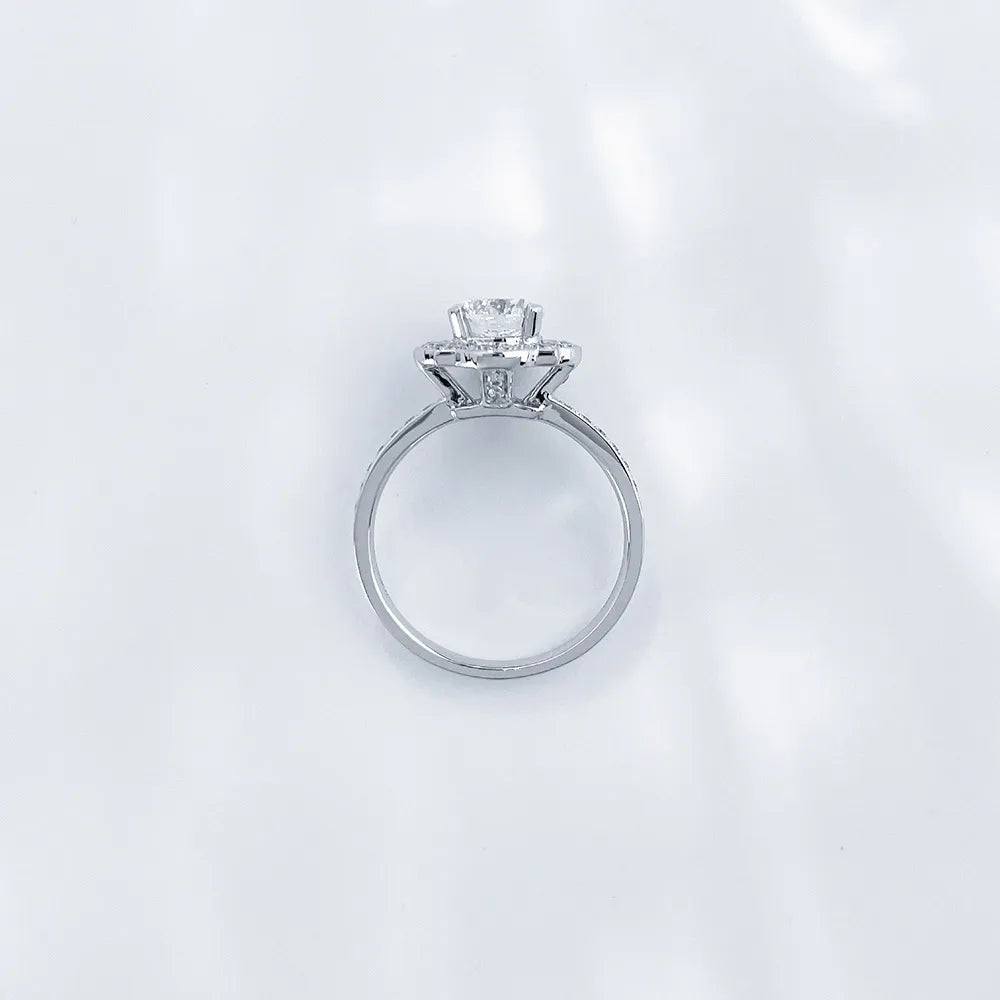 1.01 ct Floral Round-Cut Lab-Grown Diamond Ring in PT950 Platinum – APYFR0046-PT