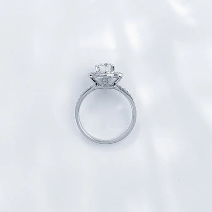1.01 ct Floral Round-Cut Lab-Grown Diamond Ring in PT950 Platinum – APYFR0046-PT