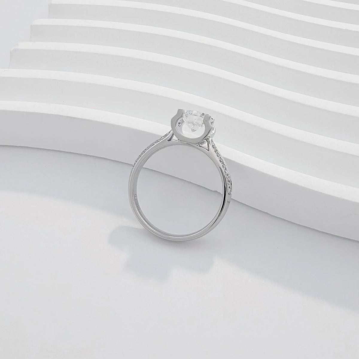 1.03 ct Minimalist Four-Prong Round-Cut Lab-Grown Diamond Ring in PT950 Platinum
