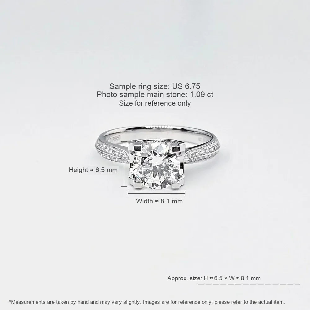 1.03 ct Minimalist Four-Prong Round-Cut Lab-Grown Diamond Ring in PT950 Platinum