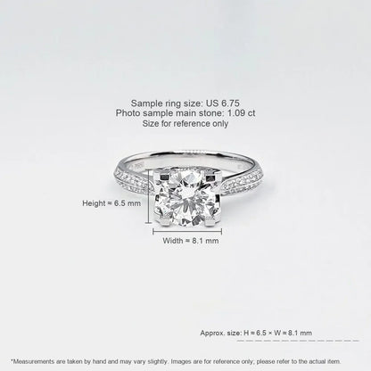 1.03 ct Minimalist Four-Prong Round-Cut Lab-Grown Diamond Ring in PT950 Platinum