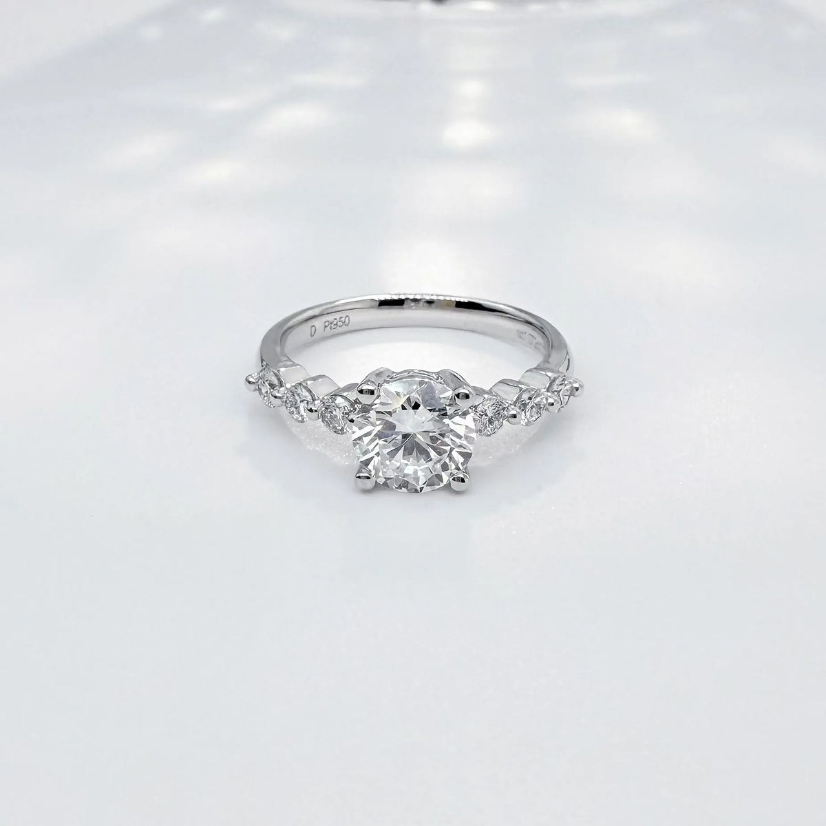 1.08 ct Celestial Four-Prong Round-Cut Lab-Grown Diamond Ring in PT950 Platinum – APYFR0049-PT