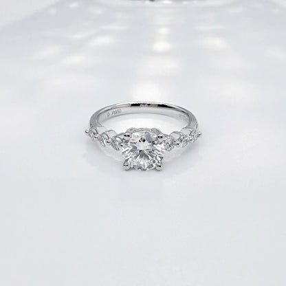 1.08 ct Celestial Four-Prong Round-Cut Lab-Grown Diamond Ring in PT950 Platinum – APYFR0049-PT