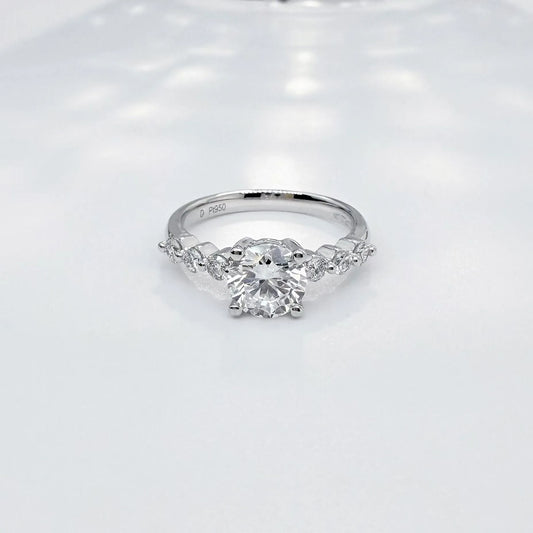 1.08 ct Celestial Four-Prong Round-Cut Lab-Grown Diamond Ring in PT950 Platinum – APYFR0049-PT