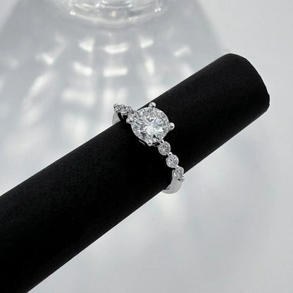 1.08 ct Celestial Four-Prong Round-Cut Lab-Grown Diamond Ring in PT950 Platinum – APYFR0049-PT
