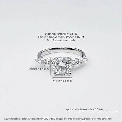 1.08 ct Celestial Four-Prong Round-Cut Lab-Grown Diamond Ring in PT950 Platinum – APYFR0049-PT