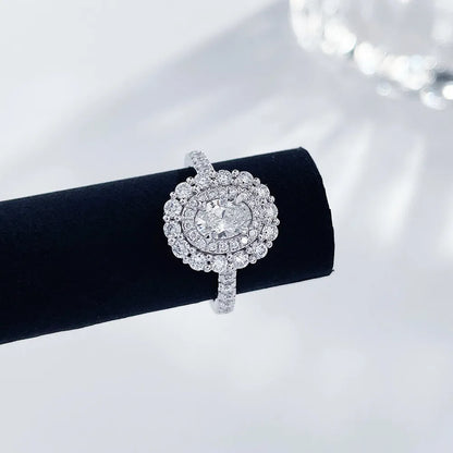 0.42 ct Vintage Four-Prong Oval-Cut Lab-Grown Diamond Ring in PT950 Platinum