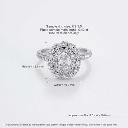 0.42 ct Vintage Four-Prong Oval-Cut Lab-Grown Diamond Ring in PT950 Platinum