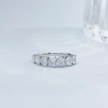 0.68 ctw Heart-Cut Lab-Grown Diamond Band in PT950 Platinum – APYFR0053-PT