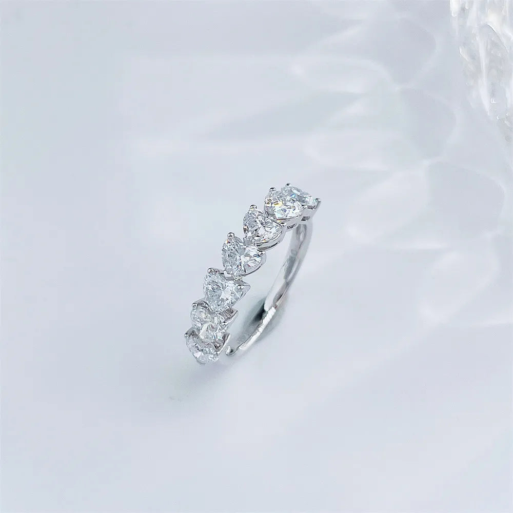 0.68 ctw Heart-Cut Lab-Grown Diamond Band in PT950 Platinum – APYFR0053-PT