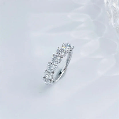 0.68 ctw Heart-Cut Lab-Grown Diamond Band in PT950 Platinum – APYFR0053-PT