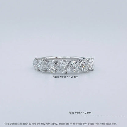 0.68 ctw Heart-Cut Lab-Grown Diamond Band in PT950 Platinum – APYFR0053-PT