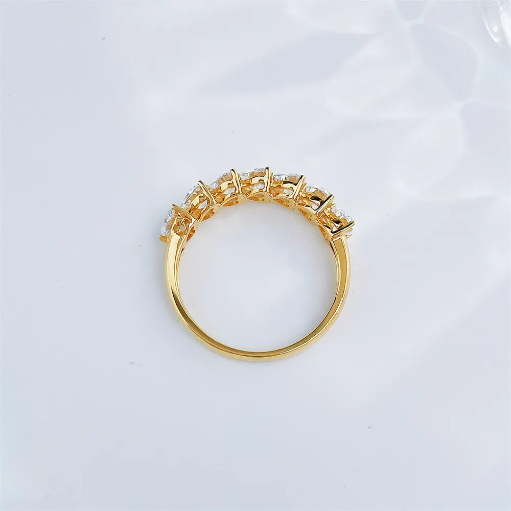 1.46 ctw Heart-Cut Lab-Grown Diamond Band in 18K Yellow Gold – APYFR0053-Y