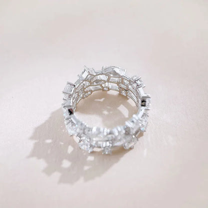 3.7 ctw Celestial Mixed-Cut Lab-Grown Diamond Band in 18K White Gold – APYFR0054-W