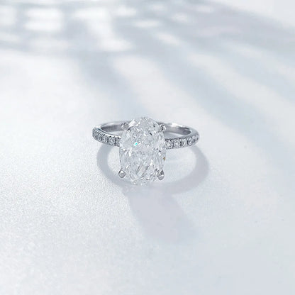 1 ct Minimalist Oval-Cut Lab-Grown Diamond Ring in PT950 Platinum – APYFR0055-PT