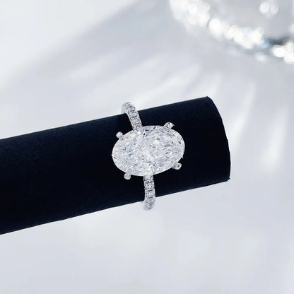 1 ct Minimalist Oval-Cut Lab-Grown Diamond Ring in PT950 Platinum – APYFR0055-PT