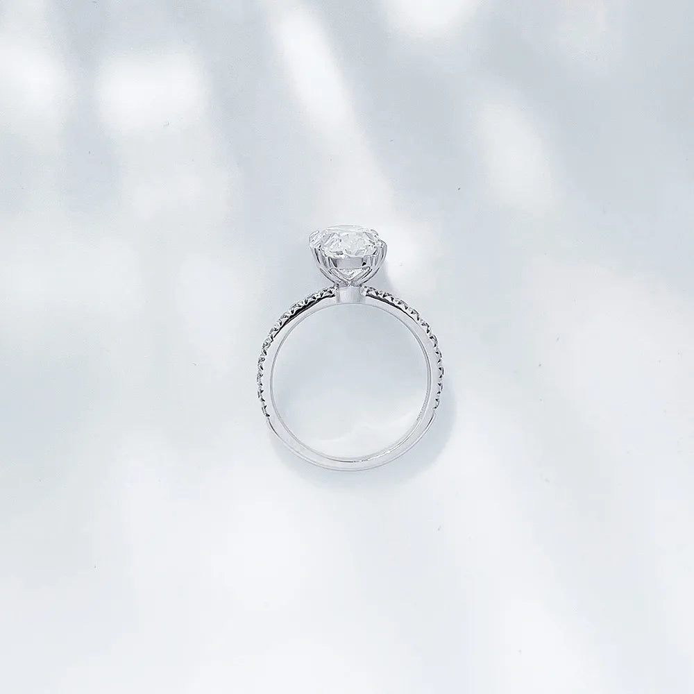 1 ct Minimalist Oval-Cut Lab-Grown Diamond Ring in PT950 Platinum – APYFR0055-PT