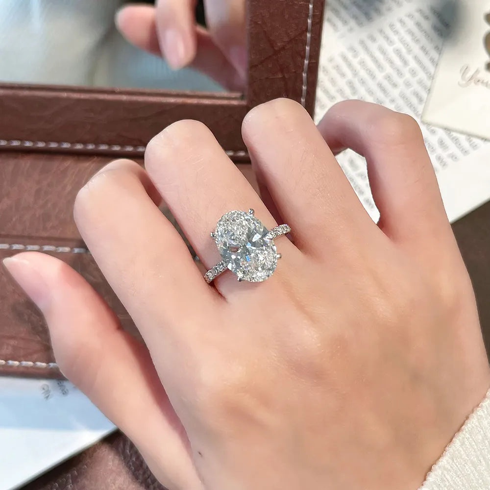 1 ct Minimalist Oval-Cut Lab-Grown Diamond Ring in PT950 Platinum – APYFR0055-PT