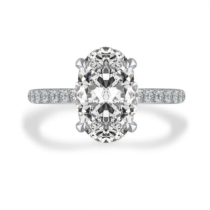 3 ct Oval-Cut Lab-Grown Diamond Ring in 18K White Gold – APYFR0055-W