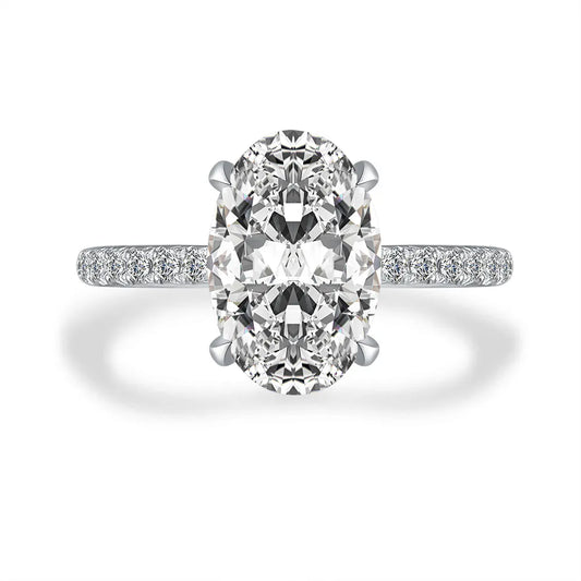 3 ct Oval-Cut Lab-Grown Diamond Ring in 18K White Gold – APYFR0055-W