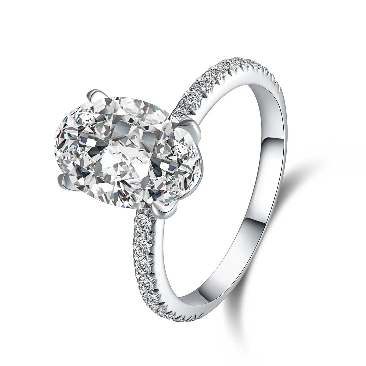 3 ct Oval-Cut Lab-Grown Diamond Ring in 18K White Gold – APYFR0055-W