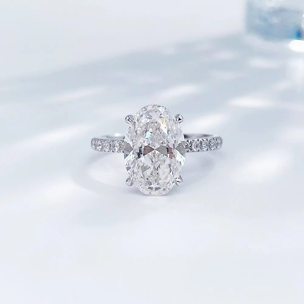 3 ct Oval-Cut Lab-Grown Diamond Ring in 18K White Gold – APYFR0055-W