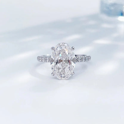 3 ct Oval-Cut Lab-Grown Diamond Ring in 18K White Gold – APYFR0055-W