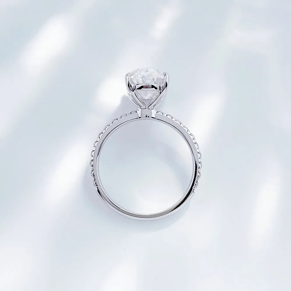 3 ct Oval-Cut Lab-Grown Diamond Ring in 18K White Gold – APYFR0055-W
