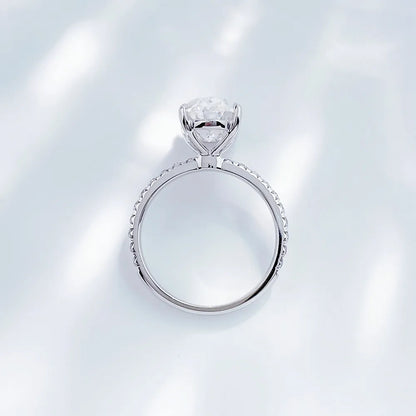 3 ct Oval-Cut Lab-Grown Diamond Ring in 18K White Gold – APYFR0055-W