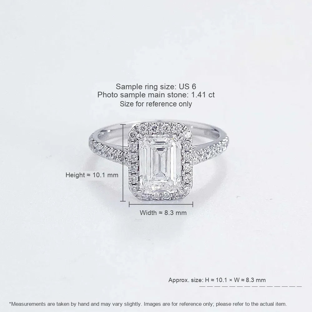 1.67 ct Emerald-Cut Lab-Grown Diamond Ring in PT950 Platinum – APYFR0056-PT