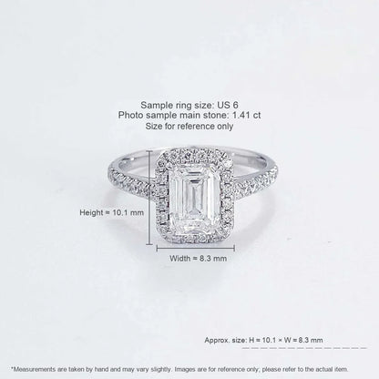 1.67 ct Emerald-Cut Lab-Grown Diamond Ring in PT950 Platinum – APYFR0056-PT