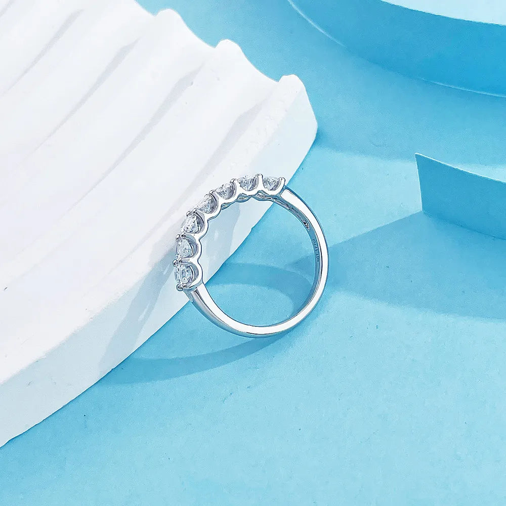 0.87 ctw Oval-Cut Lab-Grown Diamond Band in PT950 Platinum