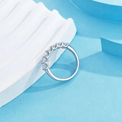 0.87 ctw Oval-Cut Lab-Grown Diamond Band in PT950 Platinum
